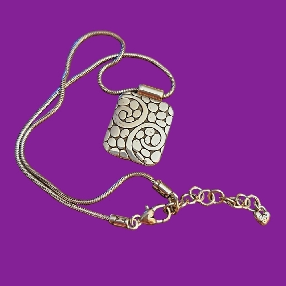 BRIGHTON Pebble Swirl Silver Plated Necklace